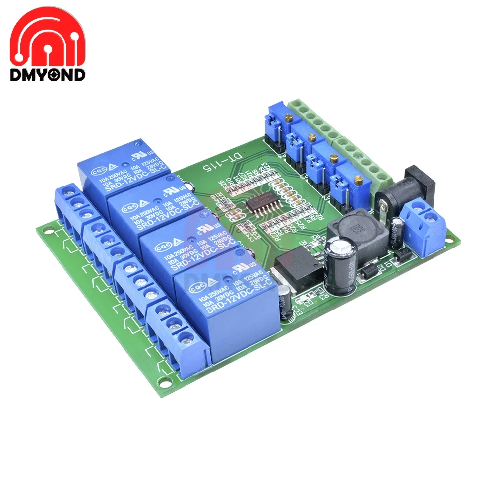 

DC 12V 200mA 4ch 4 Way 4 Channel Voltage Comparator Perfect LM393 Comparison Module Diy Electronic LM393 Relay Board