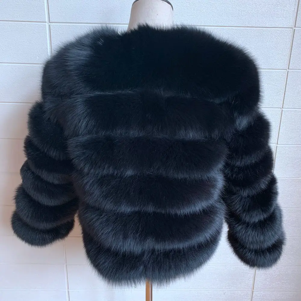 100% Natural Fur Jacket Real Fur Coat Winter Jacket Women Natural Fox Fur Luxury Fashion 50cm Short Jacket Wholesale Hot 2022