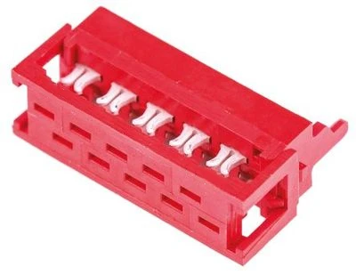 50Pcs Micromatch Red 2.54mm Pitch Double Row Female IDC Box Header Connector Sample 4P 6P 8P 10P 12P 14P 16P 18P 20P 22P 24P 26P