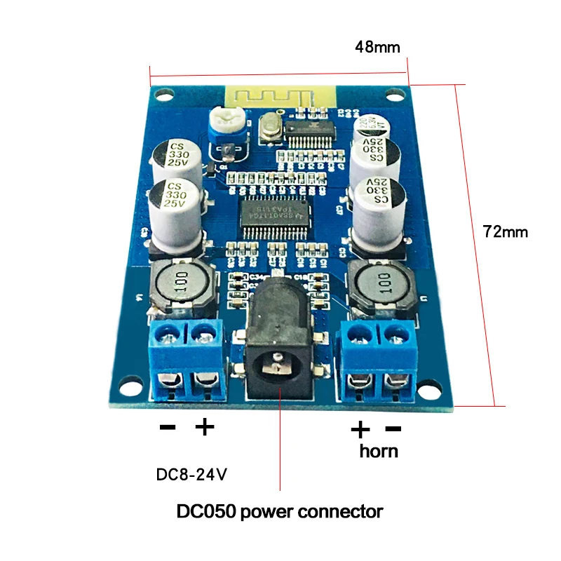 KYYSLB 60W*1 DC8~24V TPA3118 Mono Bluetooth Power Amplifier Board Class D Bluetooth 5.0 Speaker DIY Modified Amplifier Board