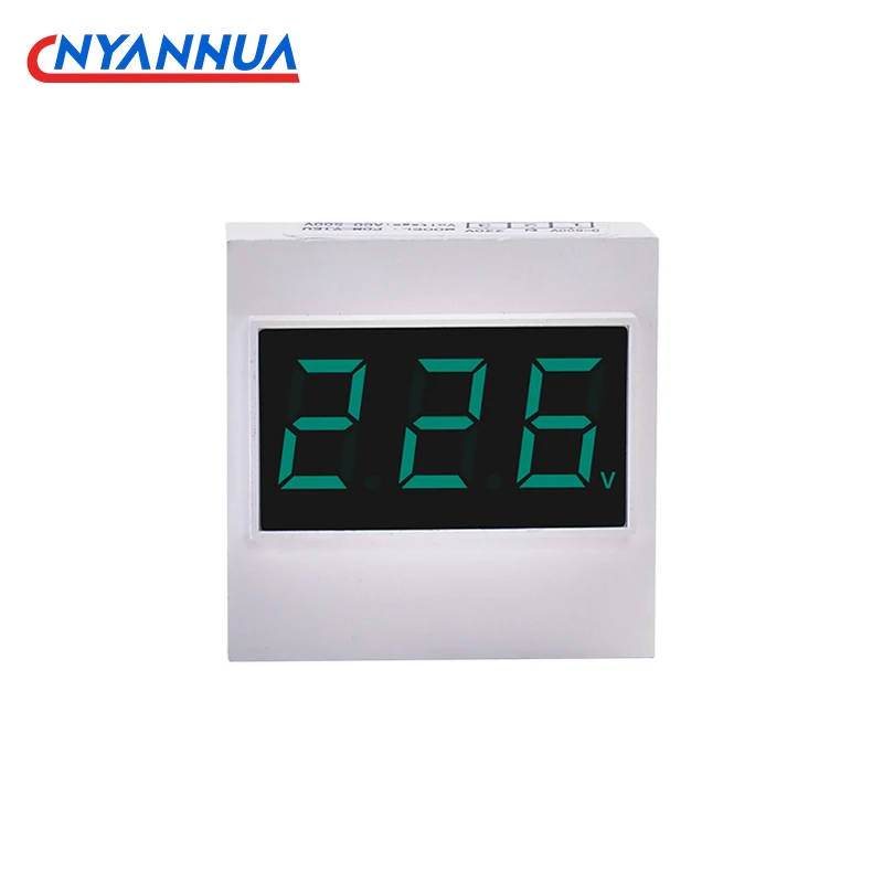 AC Voltmeter For Water Pump Plug-in Board LCD Monitor Smart Chip Voltage Meter White AC0-500V 40*40*25mm