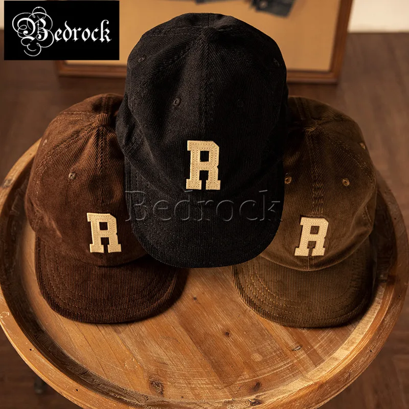 black Baseball cap men and women couple hat vintage corduroy sports hat Amekaji coffee casual caps