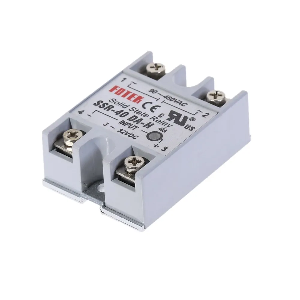 Solid State Relay SSR-40DA-H 40A 3-32V DC TO 90-480V AC SSR 40DA H Relay Solid State Resistance Regulator