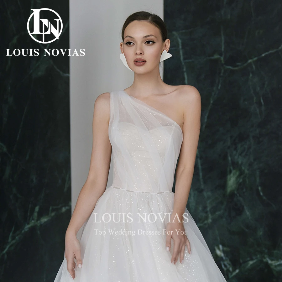 Vestido de novia de princesa LOUIS NOVIAS, elegante, un hombro, sin mangas, tul brillante, 2022 Vestidos De Novia Vestido De Novia Vestido Novia