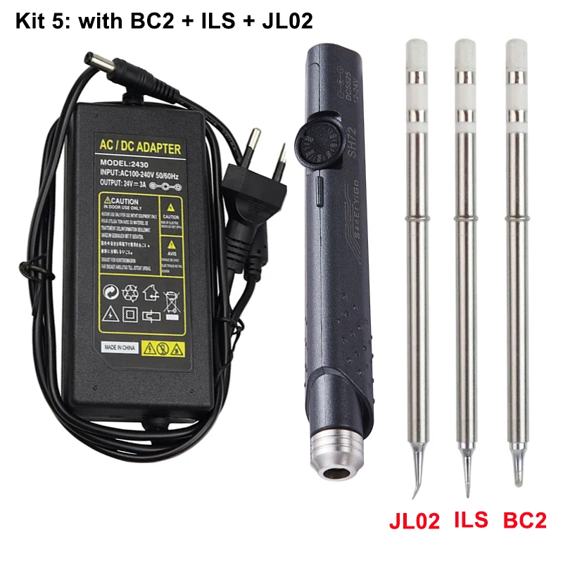 SH72 65W Mini Soldering Iron 12-24V Adjustable Temperature Electric Welding Station Tool with Power Adatper  220-400 ℃