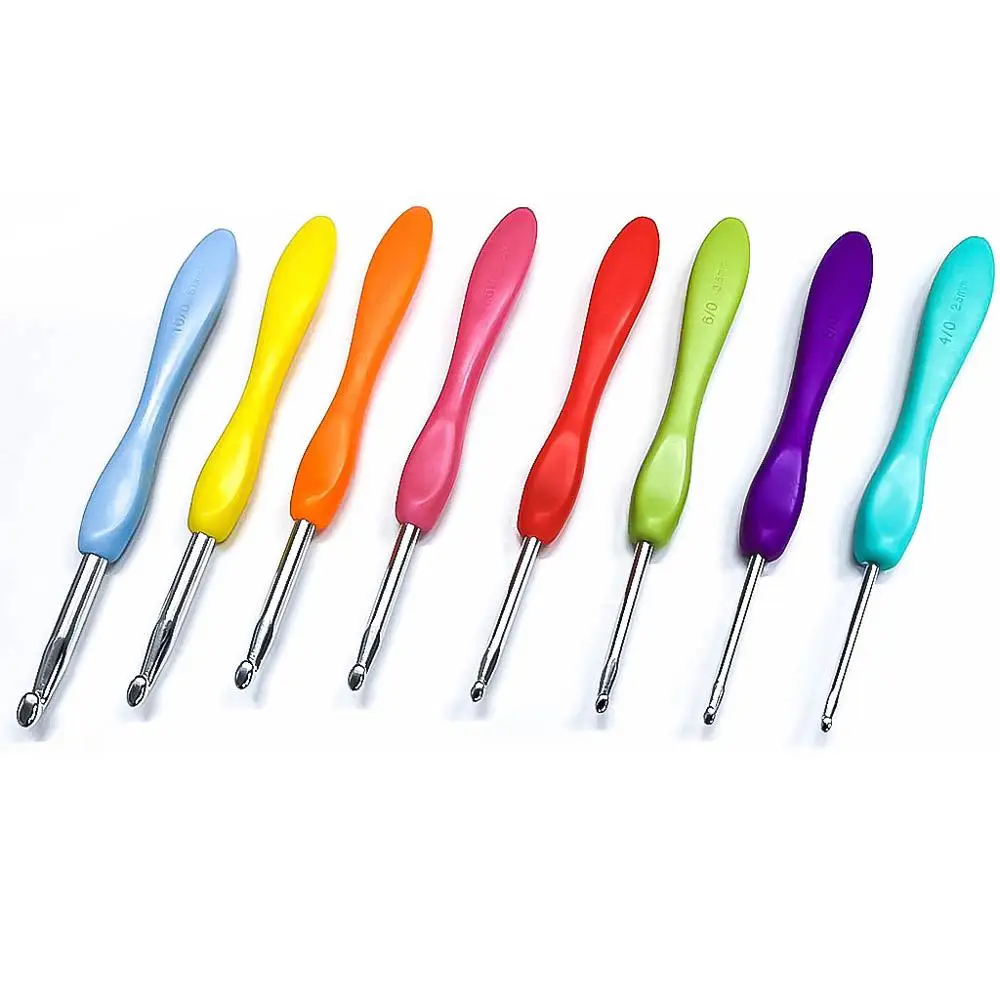 Colorful aluminum Hooks and knitting accessories Crochet hooks so weave croche needle kit weave tools Set of knitting needles