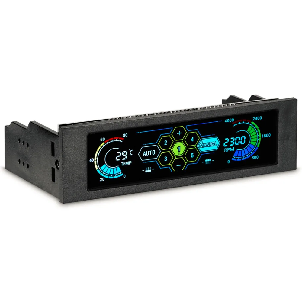 

5036 5.25" Drive Bay PC Computer CPU Cooling LCD Front Panel Temperature Controller Fan Speed Control for Desktop Computer