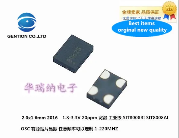 10PCS 100% New original SITIME 2016 Active SMD crystal oscillator OSC 50M 50MHZ 50.000MHZ small size