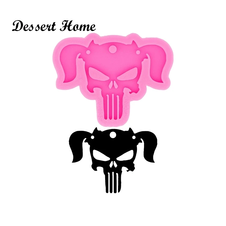 DY0081 DIY Halloween Skull Epoxy Molds Silicone Resin Mold for Keychains Jewelry Making Tools