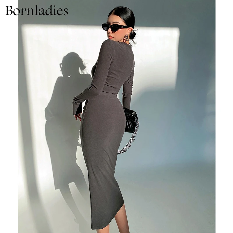 Bornladies 2022 Women Slim Tracksuits Short T Shirt & Elastic Waist Length Skirts Sets Female Sexy Skinny 2 Pieces Sets