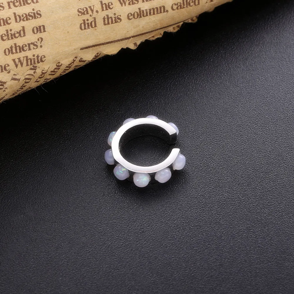 SHADOWHUNTERS 100% Real 925 Sterling Silver Earrings Opal Ear Cuff Women Fine Jewellery Chic Single Piece Earcuff Clip On Ear