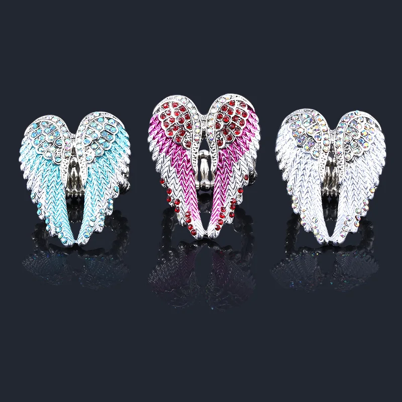 Fashion Angel Wings Crystal Rings For Women Wedding Party Charm Decoration Retro Stretch Ring High Quality Jewelry Accessories