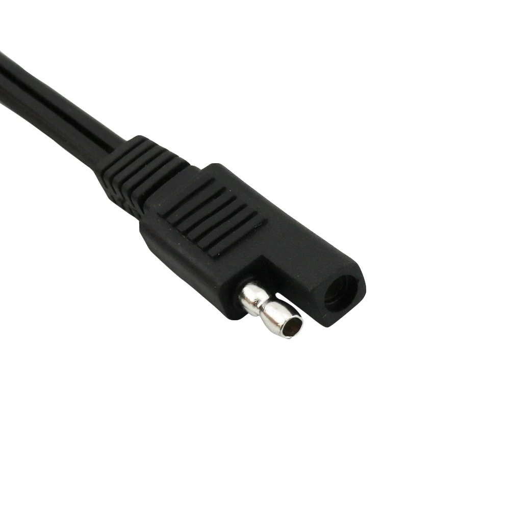 1pc DC Solar Power Automotive SAE Male 12V 5.5mm x 2.1mm Male Plug Solar Panel Charge Power Connector Extension Cable Cord 25cm