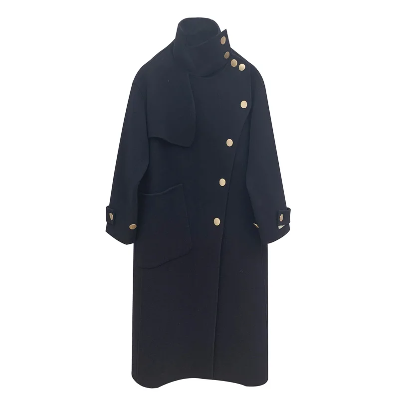 Autumn Winter Women Wool Coat High quality Thick Warm Overcoat Female Fashion Long Trench Coat Ladies Casual Wool blend Coats