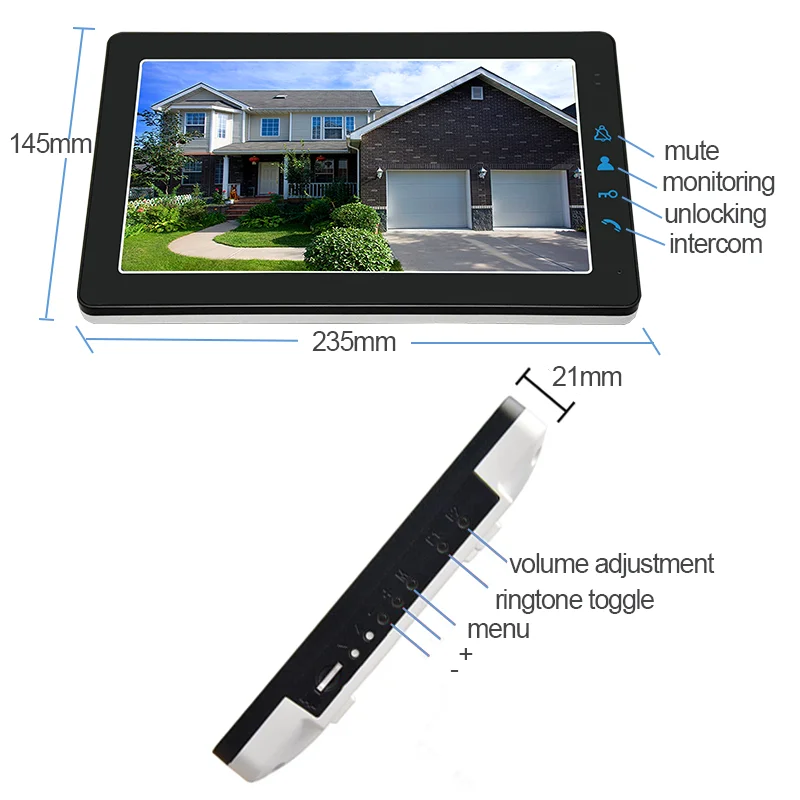 9 Inch Multi Apartments Families Video Door Intercom System 2/3/4/6/8/10/12 Units Apartment RFID Keyfobs Video Door phone Kits