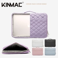Brand Kinmac Laptop Bag 12,13.3,14,15.4,15.6,16 Inch,Embroidery Women Lady Man Handbag Case For MacBook Air Pro M Briefcase Drop