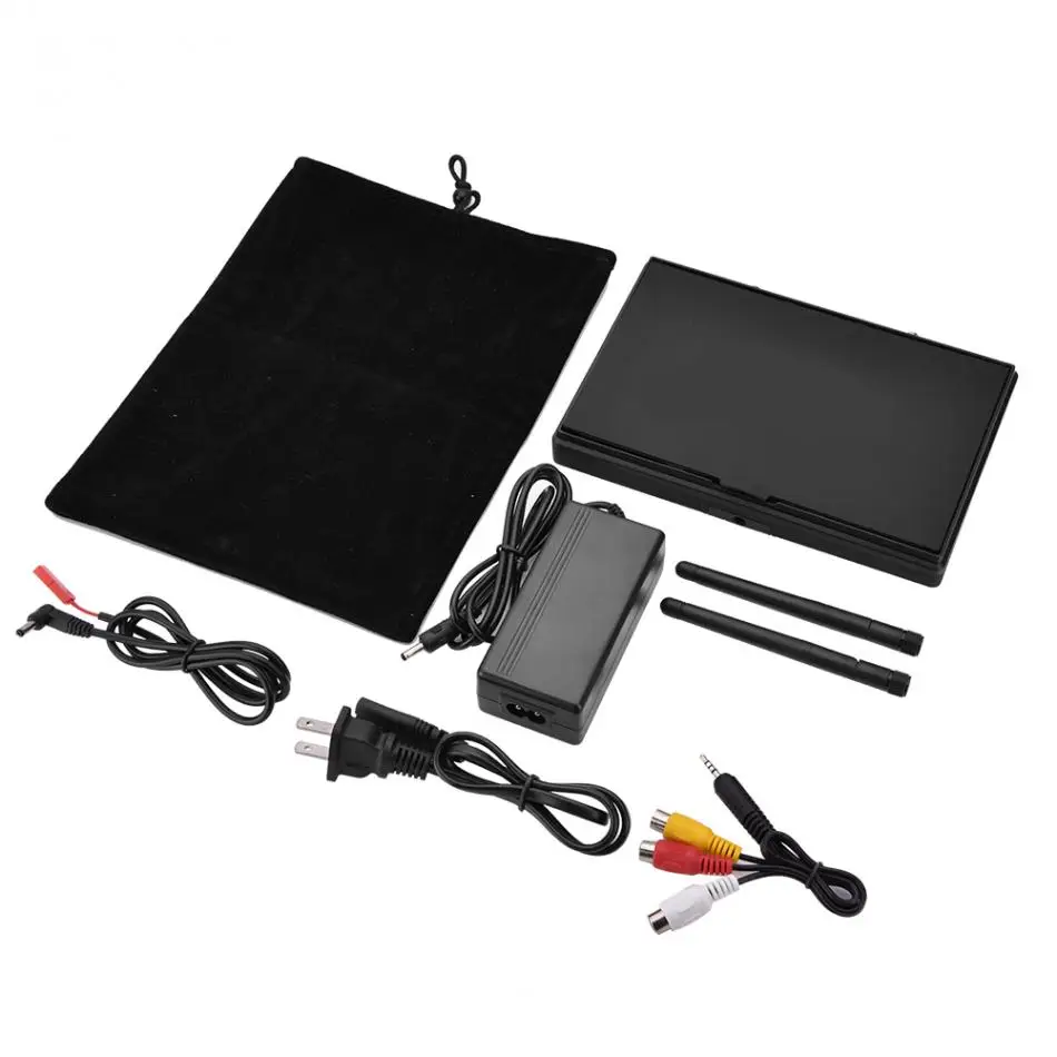 LCD5802D 5.8GHz FPV Monitor 40 Channels 7 Inch LCD Screen with DVR Built-in Battery For FPV Multicopter