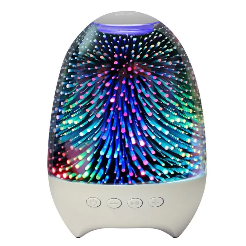 Night Light Bluetooth 5.0 Speakers TWS Wireless Hands Free Calling Bedroom Lamp Soundbox With Colorful LED Light