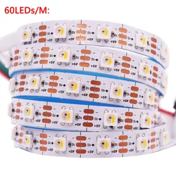 Taśma LED 5V SK6812 RGBW RGB RGBNW WWA indywidualna adresowalna taśma Led RGB pełny kolor 30 60 144 LEDs wodoodporne światło Led lina