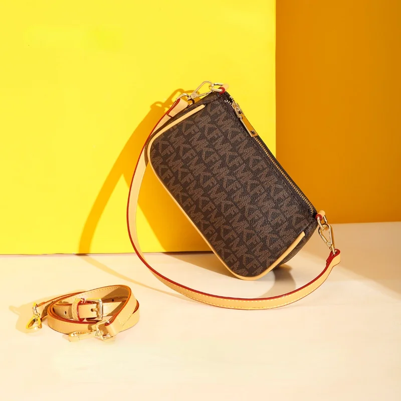 New Vintage Printing Cross Body Bags For Women Underarm Small Square Bag Hand Shoulder Bag.