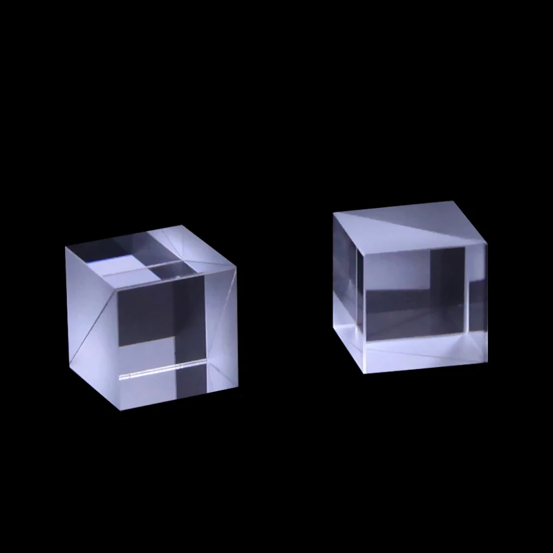 Beam Splitting Prism 15X15mm Optical Glass Spliter Cube Split Ratio 50%: 50%