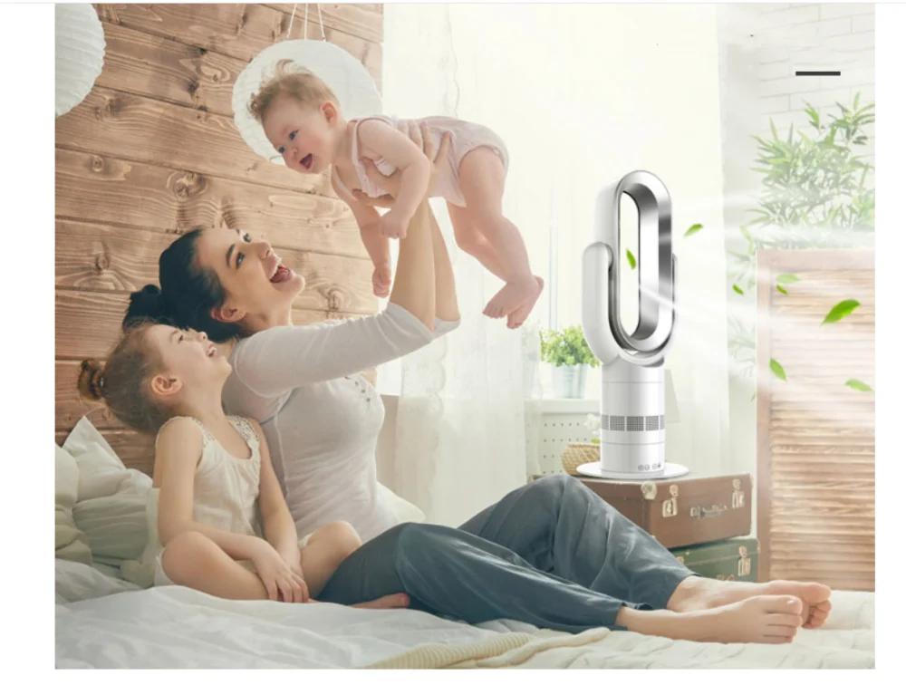 Kalt- und Warmluft-Ventilator mit Fernbedienung, blattloser Kühlventilator, 220V, ultra-leiser elektrischer Ventilator, Luftreiniger, Top-Qualität, Timer 1-9 Stunden – Detail 11