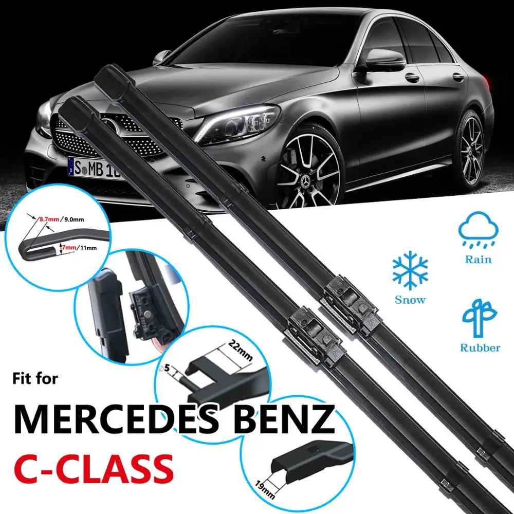 for Mercedes Benz C-Class W203 W204 W205 C-Klasse C180 C200 C220 C250 C300 Wiper Blade Car Accessories Front Windshield Wipers