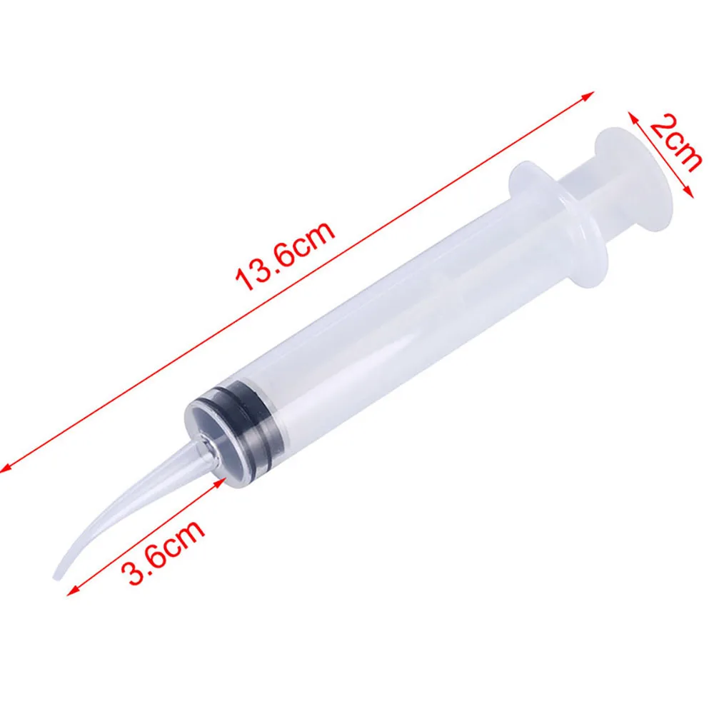 50 PCs Disposable Dental Irrigation Syringe With Curved Tip 12ml for Dentist Use Dentistry Material Tip Diameter 1.9mm