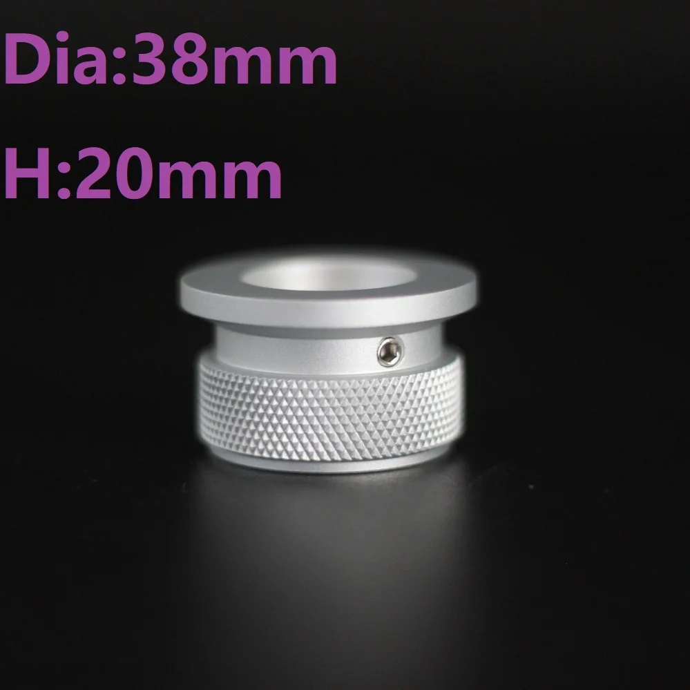 DIY Aluminum Knob 38mm Matte Amplifier Audio Enclosure Potentiometer Handle Volume Control Switch Triangle Scale Dia38mm H20mm