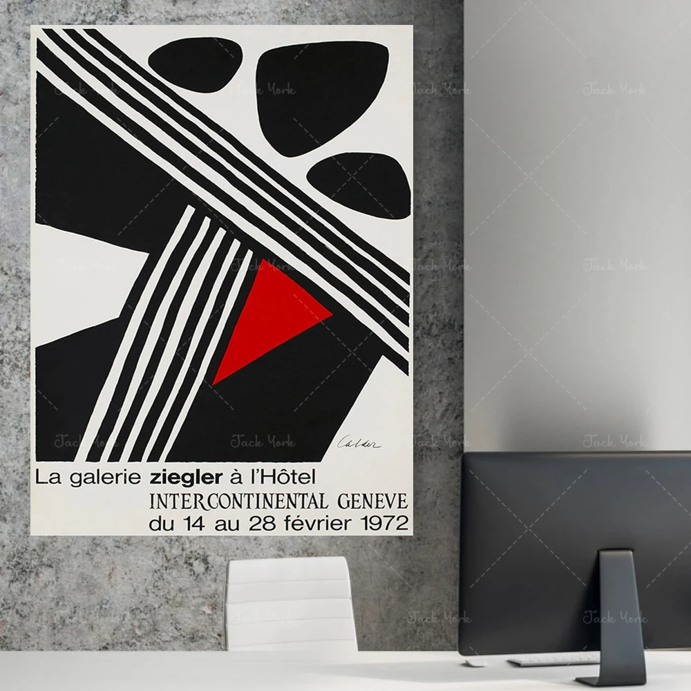 ABSTRACT Art Exhibition Poster, Modern Scandinavian Art, Gallery Poster, Paris Print, Paris Wall Art, Mid Century Wall Art, Mod
