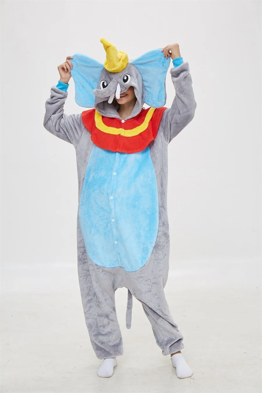 

Adult Dumbo Onesies Pajamas Cartoon Pyjama Kigurumi Cosplay Costumes Sleepsuit Animal Sleepwear