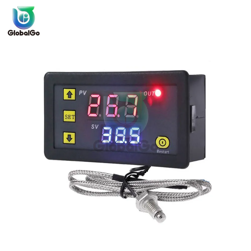 K-type Thermocouple Thermometer Thermostat -60℃-500℃ Digital Temperature Controller Heating Cooling Switch NTC Sensor W3230