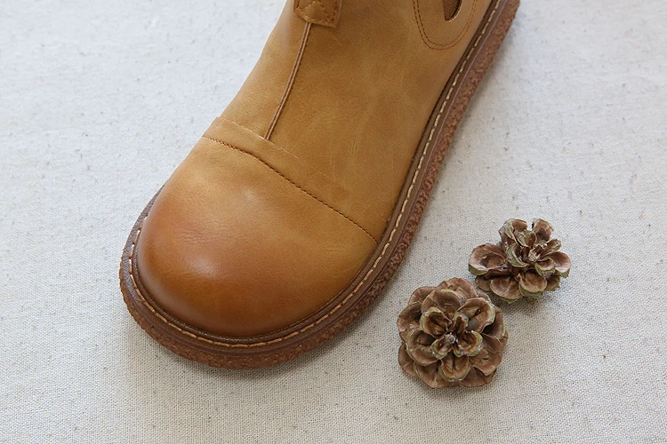 Careaymade-Women winter Boots leather casual ankle shoes Comfortable quality soft handmade lady flat Shoes with fur boots