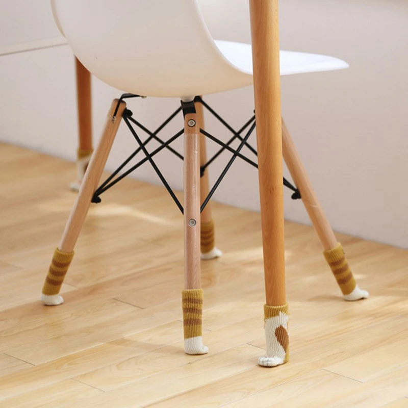 4 pz/set Cat Claw Chair Leg Caps piedini in gomma cuscinetti protettivi copritavolo per mobili tappi per calzini copertura piedini di livellamento per mobili