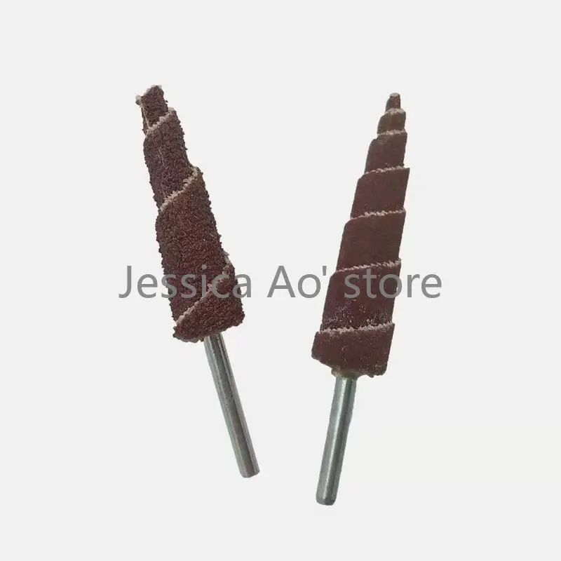 10pcs 80-600 grana abrasiva elettrica panno abrasivo carta abrasiva testa lamellare ruota con albero strumenti per la lavorazione del legno pulizia della ruggine del metallo