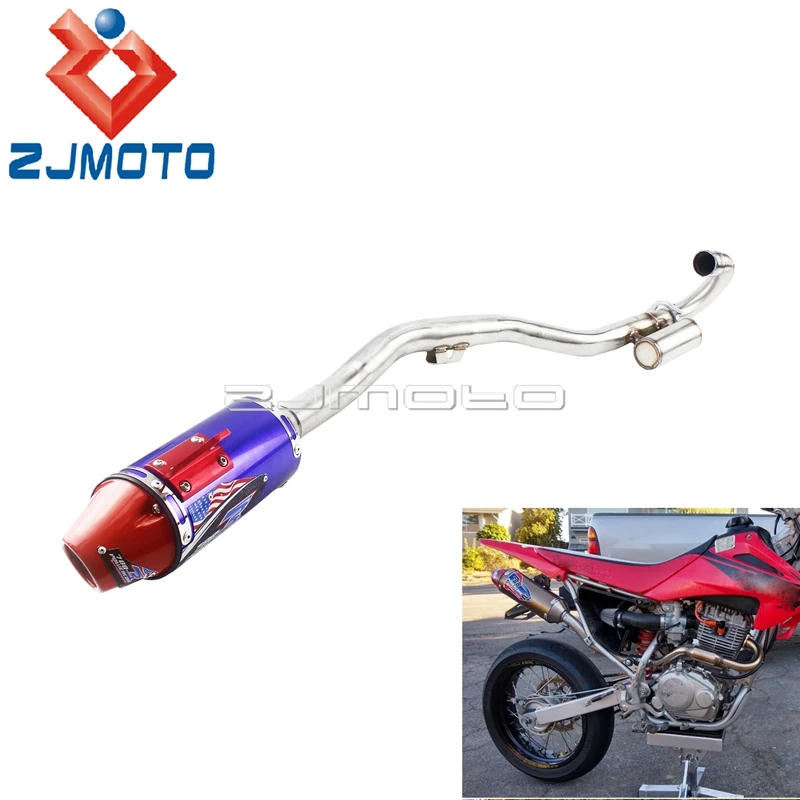 

Moto Motocross Complete Muffler Exhaust System For Honda CRF150F CRF230F CRF 150 230 2003-2016 Dirt Bike Exhaust Silencer Pipes