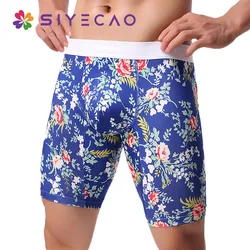 Boxer Confortable et Long pour Homme, Sous-Vêtement Imprimé, Short, Culotte, Callogging, Bien-être