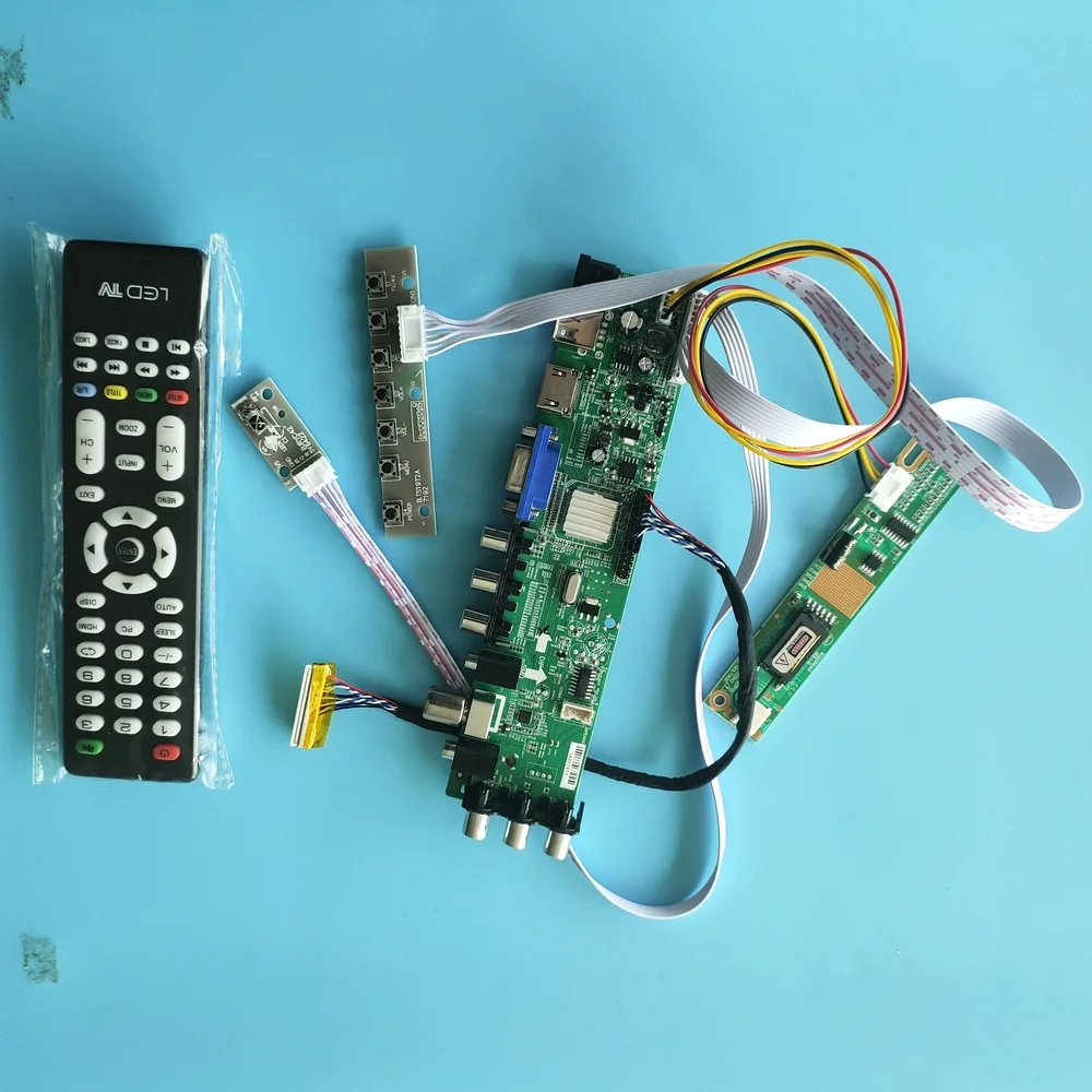 

Kit for LTN150XG-L05/L06/L07/L08 30pin 1024X768 remote DVB-T 1 CCFL LCD Digital HDMI TV VGA USB AV Panel Controller board 15"