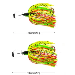 Spinnerbait 14-17g con falda de goma – Señuelo para lucio