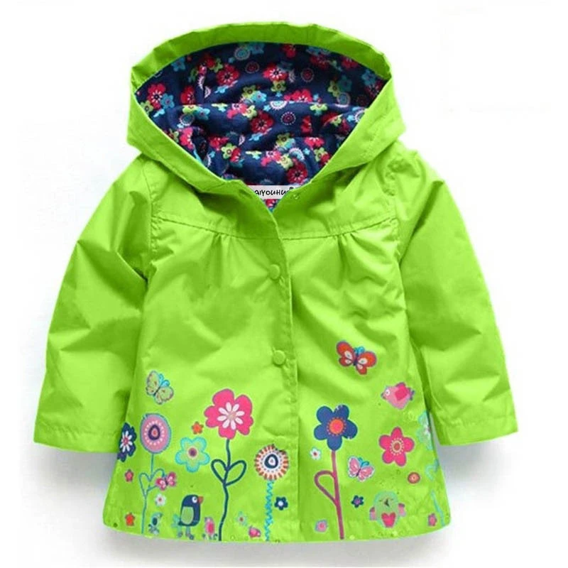 Autumn Waterproof Windbreaker For Boy Baby Trench Coat Kids Long Sleeve Jackets Children Clothing For Girls Fashion Outwear 2-6Y