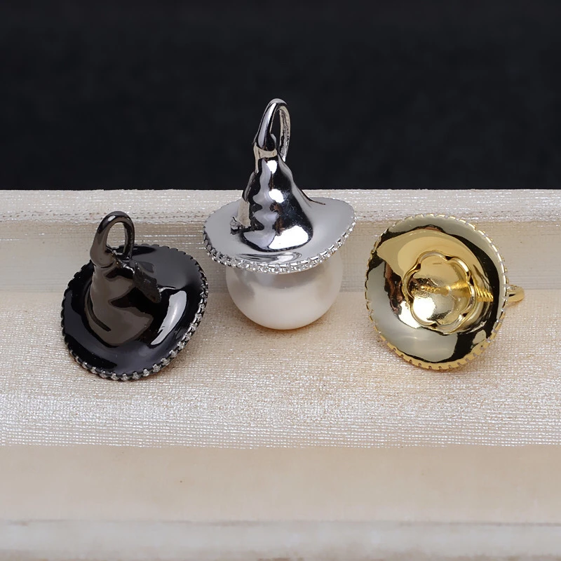

Cap Design 925 Sterling Silver Pendant Mounts Findings Settings Jewelry Fittings Women Accessories for Pearls Beads Stones