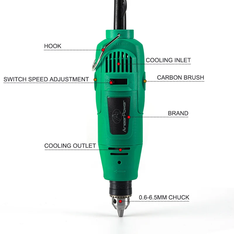 New Style 260W Rotary Tool Electric Drill Dremel Mini DIY Engraving & Polishing Grinder Machine Drilling Sanding Shaping Jewelry