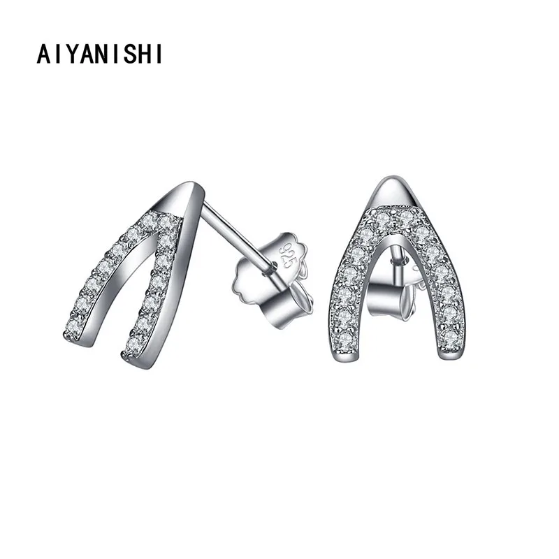 

AIYANISHI Fashion 925 Sterling Silver Stud Earrings Geometic Silver Stud Earrings for Women Wedding Engagement Party Lover Gifts