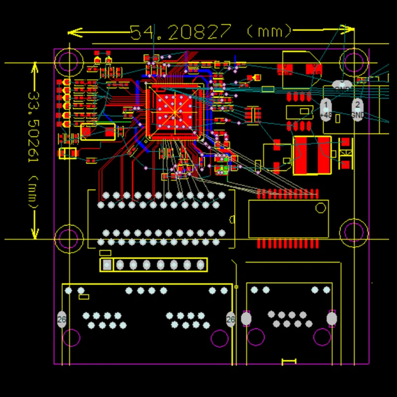 Module de commutation Gigabit à 3 ports, largement utilisé dans la ligne LED, 3 ports 10/100/1000 m, port de contact, mini module de commutation, carte mère PCBA