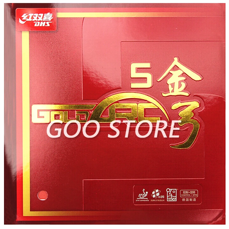 Original DHS GoldArc 5 8 GoldArc5 GoldArc-5 GoldArc8 GoldArc-8 Pips-in Table Tennis (PingPong) Rubber With Sponge