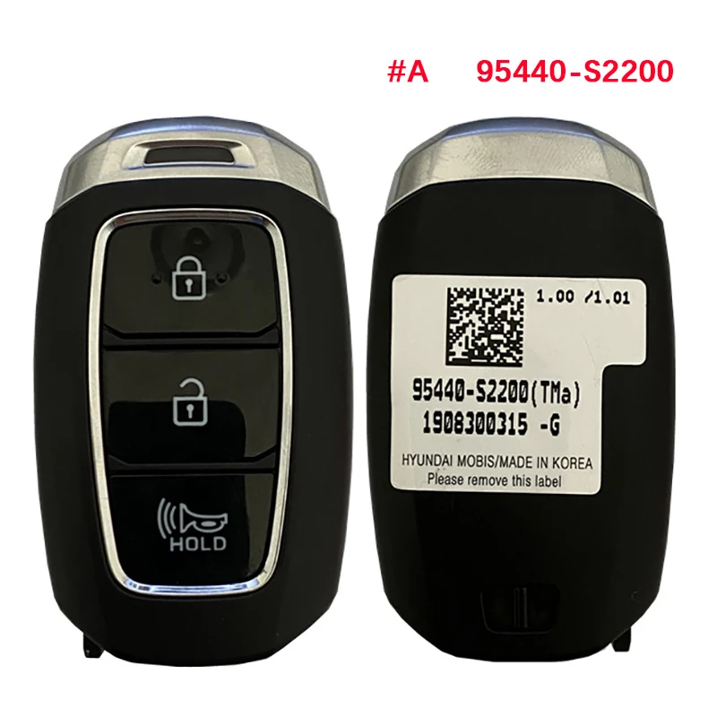 Chave inteligente original para Hyundai SantaFe, mercado de reposição, 433Mhz, chip 47, 95440-S2000, 95440-S2200, 95440-S1200, 95440-S1050, 2018-2021