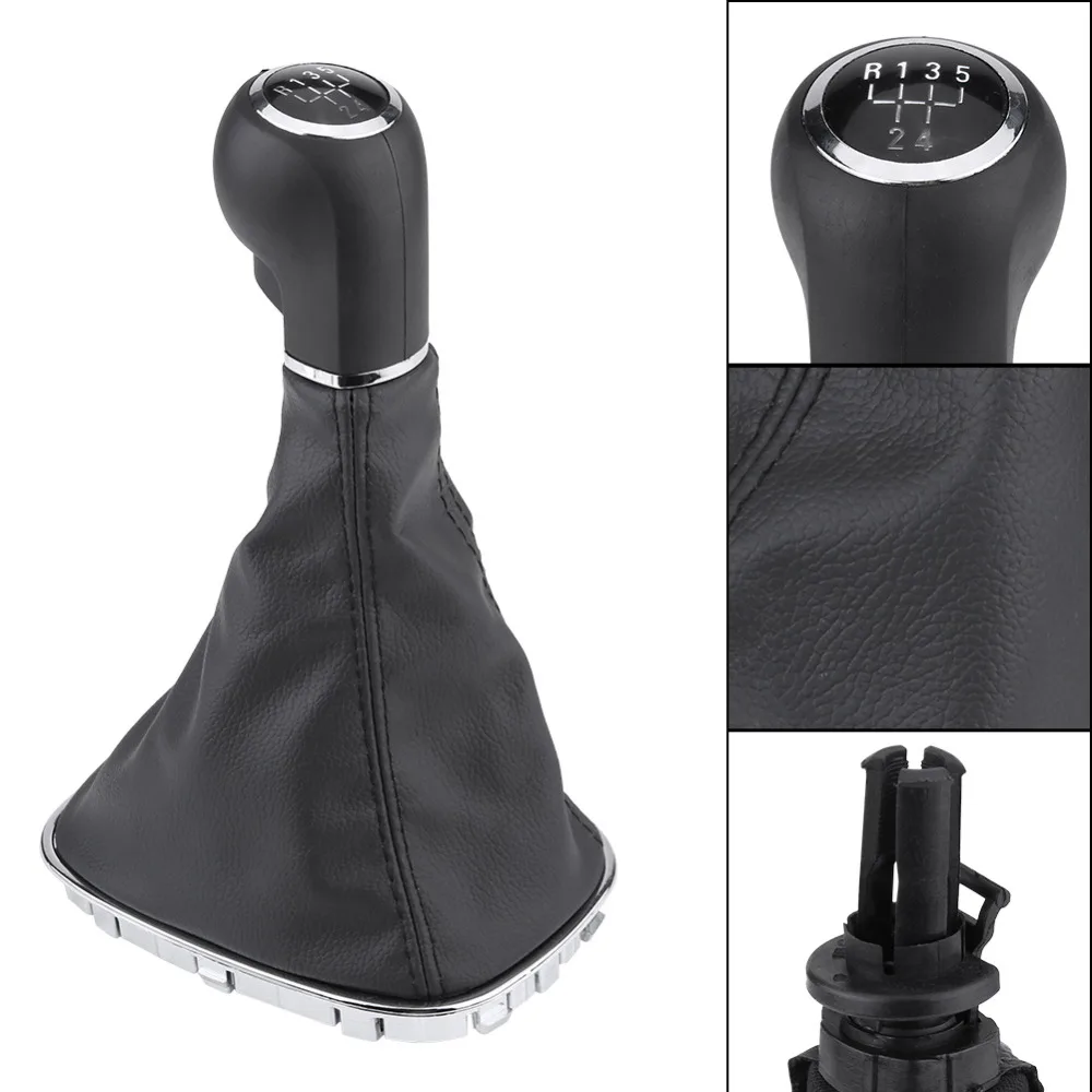 5 Speed Car Gear Shift Knob With Leather Boot For OPEL/VAUXHALL CORSA D 2006 2007 2008 2009 2010 2011 2012 2013 2014