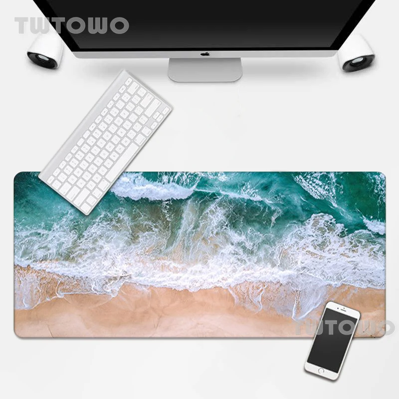 Mats Beach Ocean Water Mouse Pad Mousepad Gaming Mouse Mat Desktop Mouse Pad Desk Mat Natural Rubber Soft Computer New Carpet