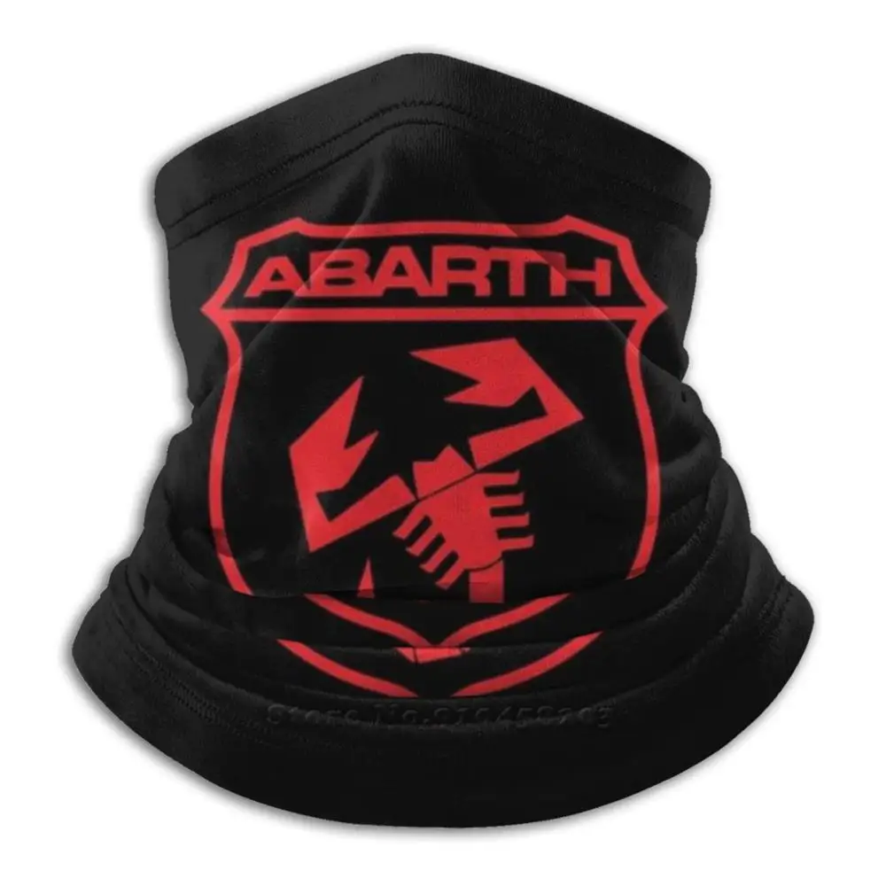 Abarth Logo Shield Red Microfiber Neck Warmer Bandana Scarf Face Mask