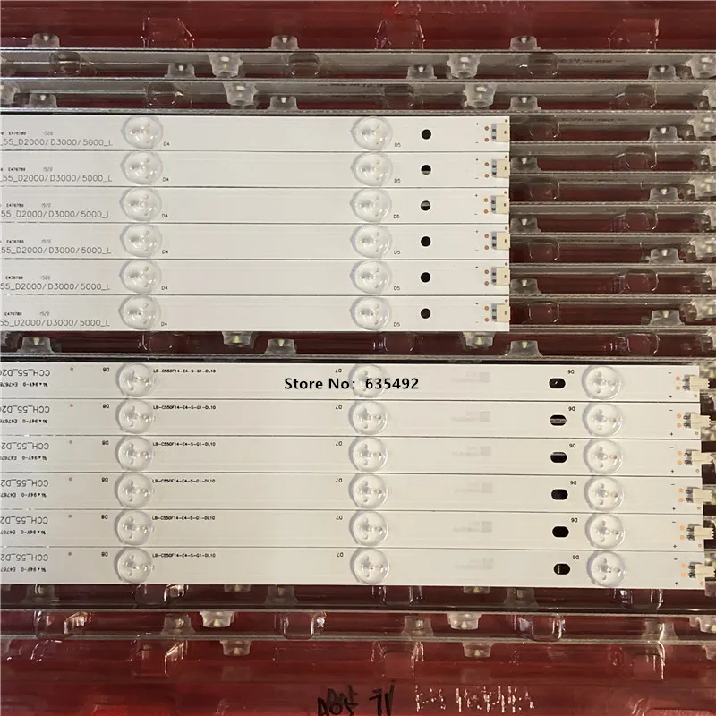 Tira de LED para iluminación trasera LB55061 LB-C550F14-E4-S-G1-DL9 DL10 para 55A1 UD55D7200I 55CE2810H 55CE2210M LE55A6R9A LU55V809 C550F15-E6-H